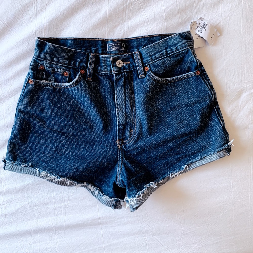 Abercrombie High Waist Jean Shorts NWT!